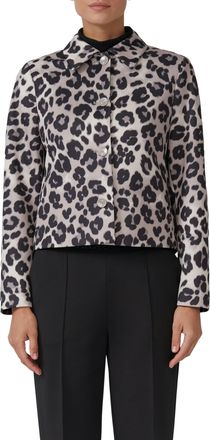 s.Oliver Black Label Hemdjacke S.OLIVER BLACK LABEL, Damen, Gr. 36, schwarz (schwarz leo), Web, Obermaterial: 92% Polyester, 8% Elasthan. Futter: 100% Polyester, bedruckt,