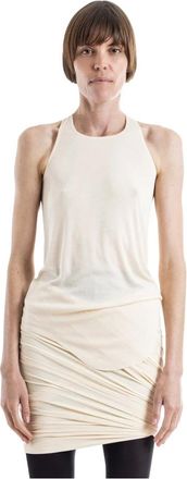 Rick Owens Sleeveless Tops, female, Beige, Size: S Basic Tank