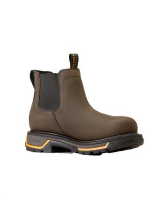 Ariat Mens Big Rig Water Proof Chelsea Work Boots In Iron Coffee