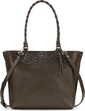 Patricia Nash Adeline Leather Tote Bag in Mushroom at Nordstrom Rack