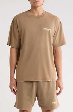 Represent Owners Club Cotton Logo Graphic T-Shirt in Almond at Nordstrom, Size Xx-Large