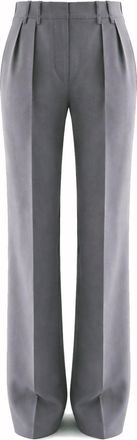 Jil Sander Muted Grey High-Waisted Wool Gabardine Pants