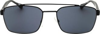 HUGO BOSS Unisex Gre Lensed Matte Black Sunglasses Metal - One Size