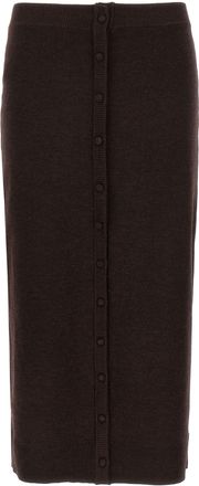 Victoria Beckham Wool Midi Womens Skirt
