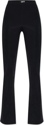 Off-white Broeken, Dames, Zwart, L, Uitlopende broek
