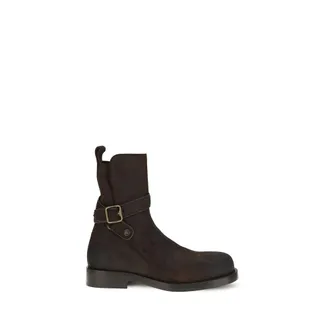 Burberry Brown Calf Leather Bos Taurus Lace-Up Mens Boots