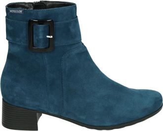 Mephisto Blauwe Westernlaars met Uitneembaar Voetbed - Dames - Laarzen met Hak - Blauw - 40 1/2 EU - Schoenen