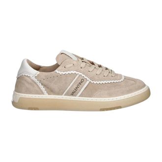 Valentino Schoenen, Dames, Beige, 40 EU, Leer, Glanzende Sneakers