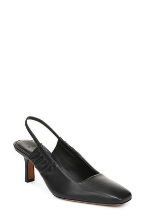 Vince Ven Leather Slingback Pump in Black at Nordstrom, Size 8.5