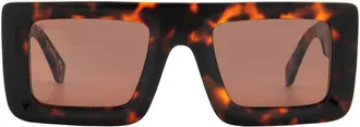 Off-white LEONARDO Brown Square Unisex Sunglasses OERI049 6064 51