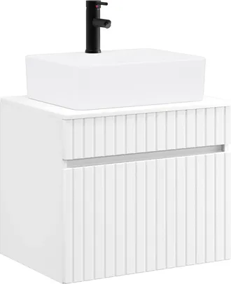 vidaXL Juego De Muebles De Ba&ntilde;o Blanco Madera De Ingenier&iacute;a Vidaxl