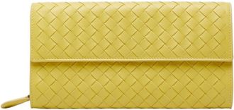 Bottega Veneta Green Yellow Leather Coin Purse/Coin Case (Pre-Owned)