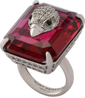 Kurt Geiger Crystal Cocktail Ring in Fuchsia at Nordstrom Rack, Size 9