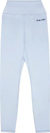 Sporty & Rich Broeken, Dames, Blauw, XS, Signature Logo Legging