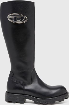 Diesel D-Hammer-Leather knee-high boots - Boots - Woman - Black