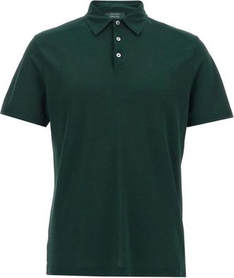 Zanone Tops, Heren, Groen, 3Xl, Bosgroene Polokraag Trui