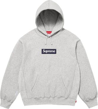 SUPREME Felpa con cappuccio e logo - Grigio