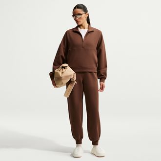 Nike Womens 24.7 ImpossiblySoft Dri-FIT High-Rise Jogger Pants in Brown | IQ1033-259