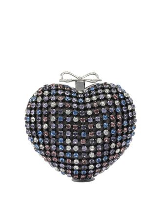 Self Portrait Heart Clutch With Crystals