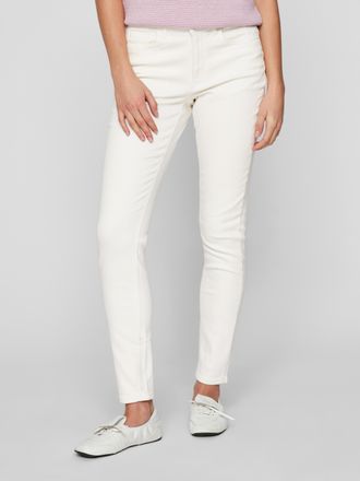 Vila Skinny-fit-Jeans VILA VISARAH RW SKINNY JEANS WHITE EMY-NOOS, Damen, Gr. XL (42), L&auml;nge 32, weiss (wei&szlig; denim), Denim/Jeans, Obermaterial: 53% Viskose