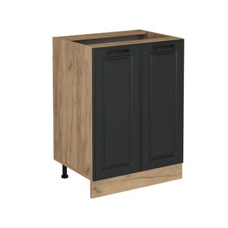Vicco Mueble Bajo De Cocina R-line, Antracita Casa De Campo, 60 Cm Sin Encimera
