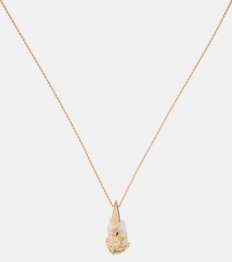 Bottega Veneta Collana Rana bagnata in oro con perla