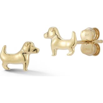 Ember Fine Jewelry 14K Gold Dog Stud Earrings at Nordstrom Rack
