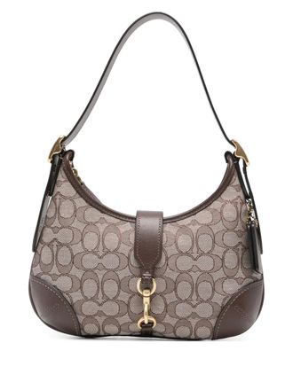 Coach Hamptonspatterned buckle shoulder bag - Brown