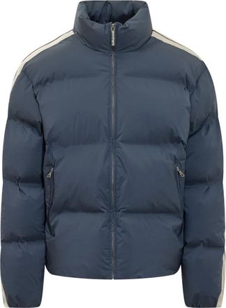Palm Angels Classic Logo Track Down Jacket - Heren - Gewatteerde jassen - Blauw - 2XL - Jassen