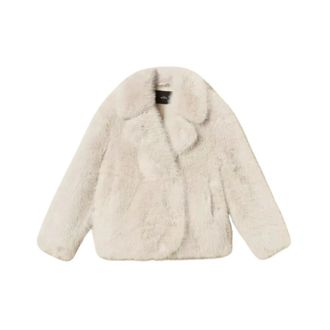 Twinset Actitude Short Coat - female - Twinset - Faux Fur & Shearling Jackets - Gray - XS - Jackets