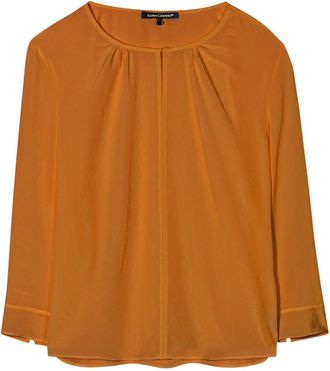 Luisa Cerano Elegante Blouse met Unieke Stijl - Dames - Blouses - Bruin - L - Overhemden