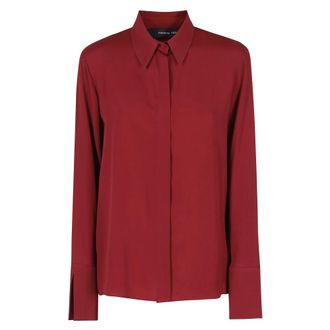 Federica Tosi Overhemden, Dames, Rood, S, Klassiek Shirt