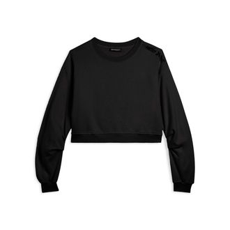 Freddy Felpa oversize cropped con stampa Flow sulla spalla