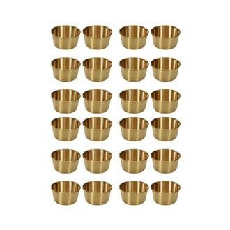 OEM Juego De 24 Vasos De Acero Inoxidable De 2 Oz Para Salsas, Cuencos Para Salsas, Vasos De Metal Reutilizables Para Condimentos, Recipientes