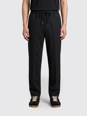 Maison Margiela Pantaloni a gamba larga in misto lana con coulisse in vita