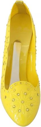 Dolce & Gabbana Yellow Crystal Heels CINDERELLA Womens Shoes