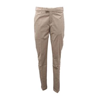 Eleventy Slim-fit Trousers, male, Beige, Size: W31 Platinum Trousers Made in Italy