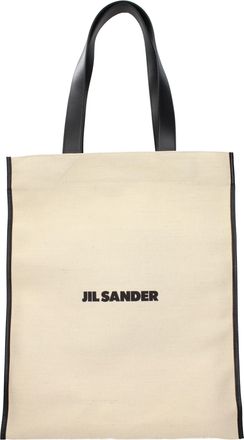 Jil Sander Schoudertassen Border Book Man Tissue Is Beige