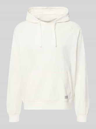 Guess Relaxed Fit Hoodie aus Baumwoll-Mix mit Logo-Patch in Offwhite, Gr&ouml;&szlig;e XXL