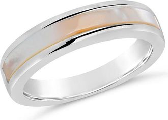 Sterling Forever Mishel Mother of Pearl Band Ring