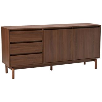 Happy Garden Buffete de madera oscura 2 puertas 3 cajones 160cm