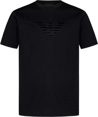 Emporio Armani Zwarte korte mouw T-shirt 6D1T981Jocz 00B7 - Heren - T-shirts - Zwart - M - Tops