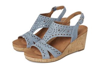 Rockport Belis Womens Wedge Shoes Blue Suede : 9.5 M (B)