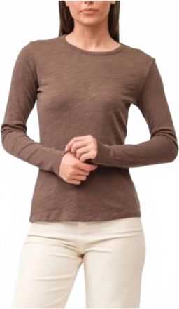 Dear John Denim Nina Long Sleeve Tee In Dark Olive