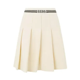 GCDS Gcds, Dames, Rokken, Beige, Maat: XS Wol