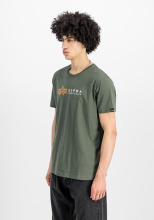 Alpha Industries T-Shirt ALPHA INDUSTRIES Alpha Label T-Shirt, Herren, Gr. XXL, gr&uuml;n (schwarz olive), Obermaterial: 100% Baumwolle, Shirts T-Shirt