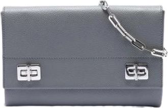 Prada Pre-owned Vintage Crossbody Bag - Dames - Vintage Schoudertas - Grijs - ONE Size - Leer - Vintage