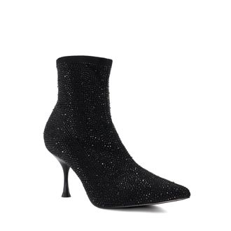 Dune London Womens Ladies Onslowe - Heeled Ankle Boots - Black Micro Fibre - Size UK 6