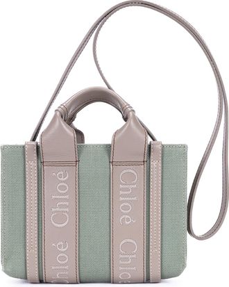 Chlo&eacute; Pre-owned Womens Mini Woody Tote Shoulder Bag - Green - One Size