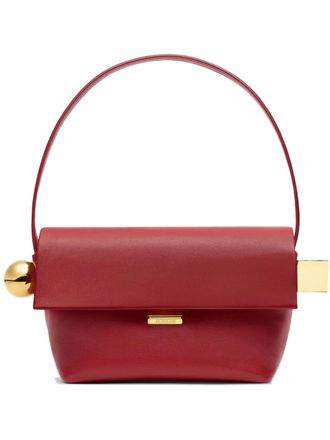 Jacquemus O Rond Carr&eacute; shoulder bag - women - Nappa Leather/Cotton - One Size - Red